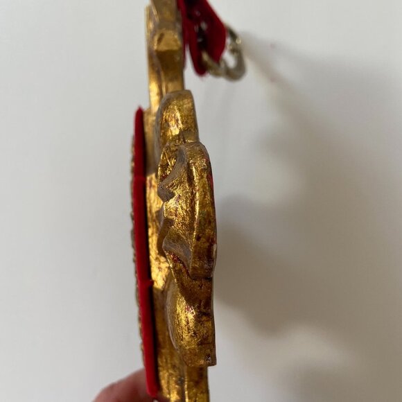 Vintage Gold and Red Wall Decor Art - Picture 7 of 10